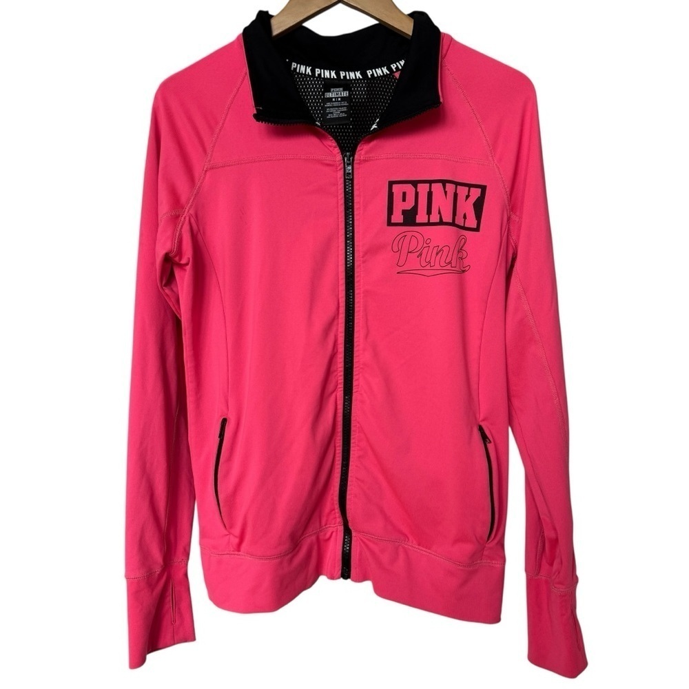 VINTAGE! Victoria's Secret Women's Pink Ultimate Training Jacket Size M Full Zip